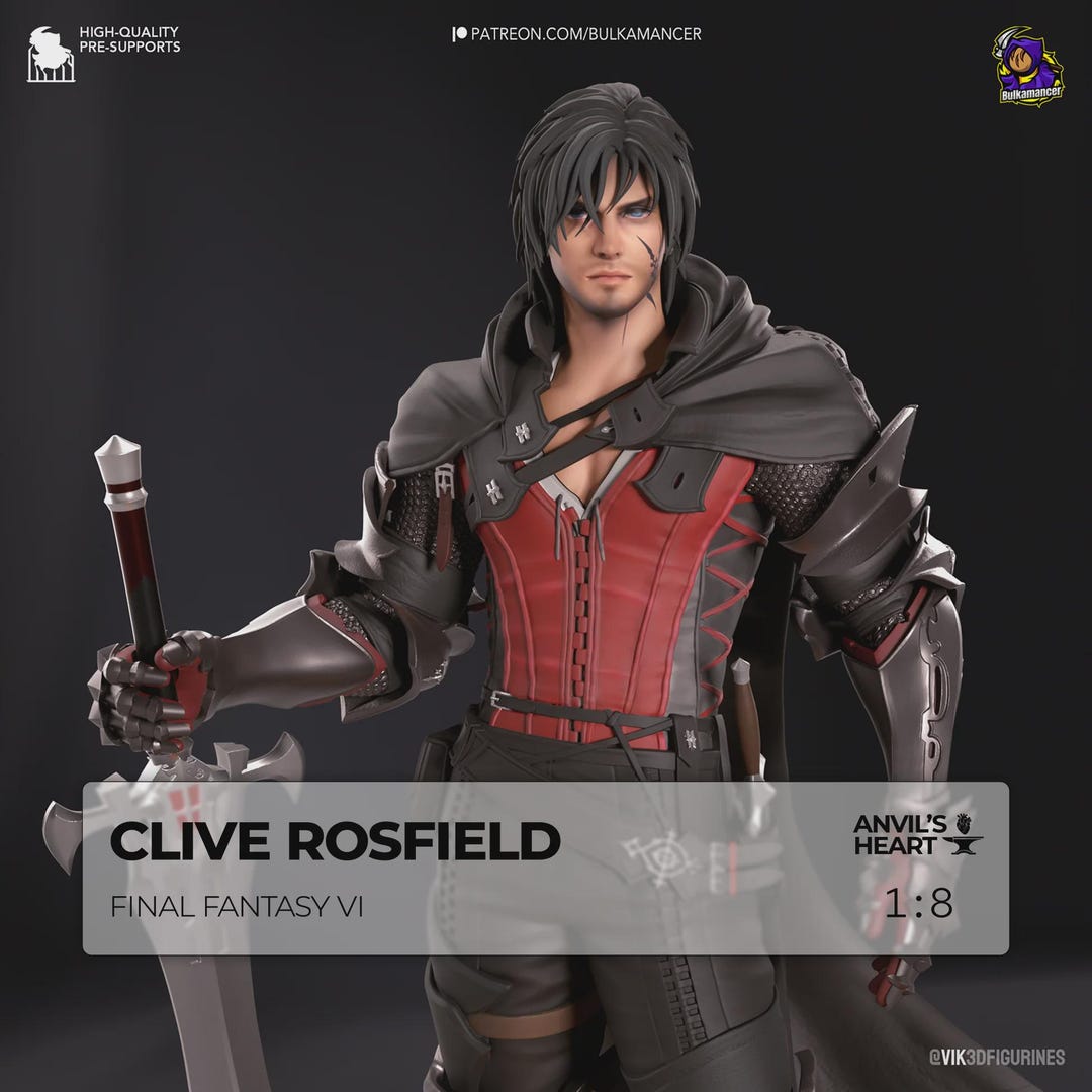Clive Rosfield | Final Fantasy VI | Handcrafted Figure - Etsy