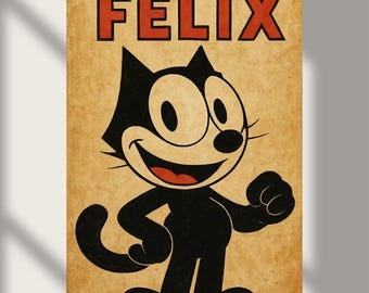 Póster decorativo de pared de Félix el Gato
