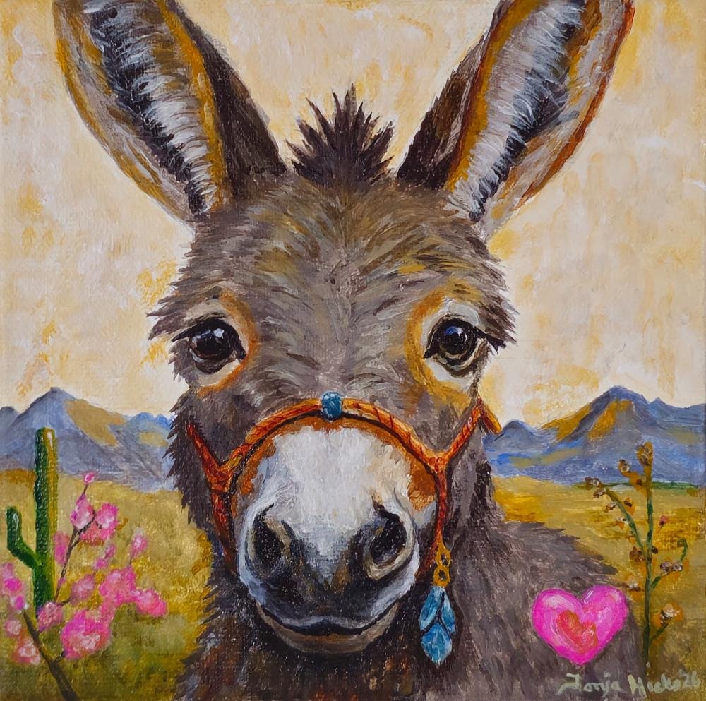 Original Art of Burro - Etsy