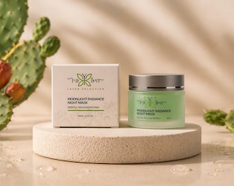 Masque de nuit visage en gel à l’huile de pépins de figue de barbarie | Répare, nourrit et ravive l’éclat