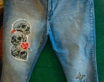 Custom painted pants