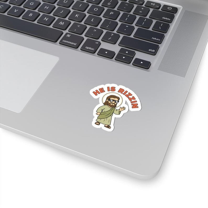 He is Rizzin Sticker | Funny Jesus Meme, Easter Humor, Christian Gen Z ...