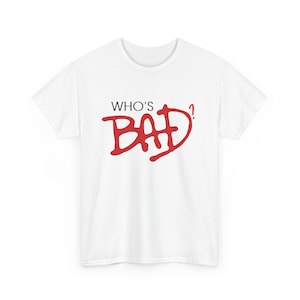 Michael Jackson Wie is er slecht? T-shirt | Retro T-shirt met graffiti-script
