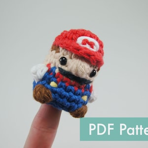Gehaakt pdf-patroon Super Mario Amigurumi