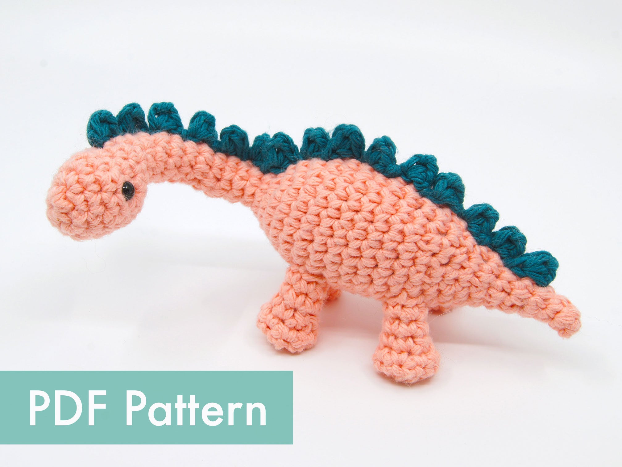 Crocheted Brontosaurus Dinosaur Amigurumi PDF Pattern - Etsy México Crocheted Brontosaurus Dinosaur Amigurumi PDF Pattern - Etsy México