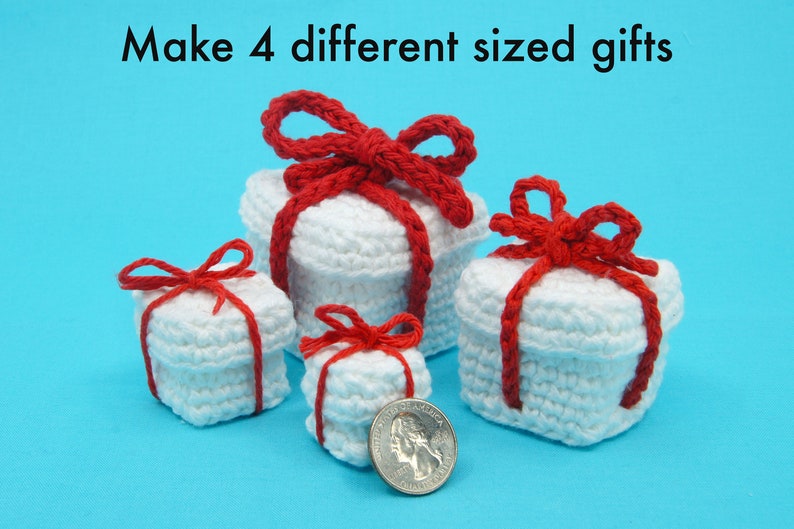 Crocheted Present Gift Box PDF and Video Crochet Pattern Tutorial image 3