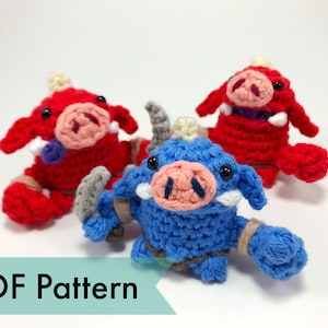 Bokoblins from Legend of Zelda Crocheted Amigurumi Finger Puppet PDF Pattern