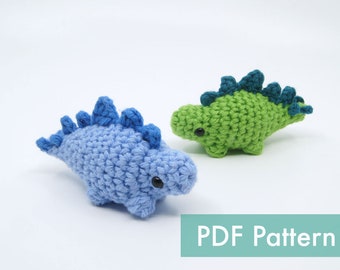 Gehaakt Stegosaurus dinosaurus Amigurumi PDF-patroon