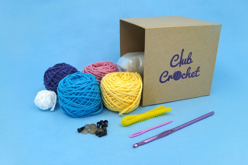 Beginner Crochet Kit Dinosaurs Learn How To Crochet Kit Easy Starter Crochet Kit Amigurumi Kit DIY Craft Kit Gift image 6