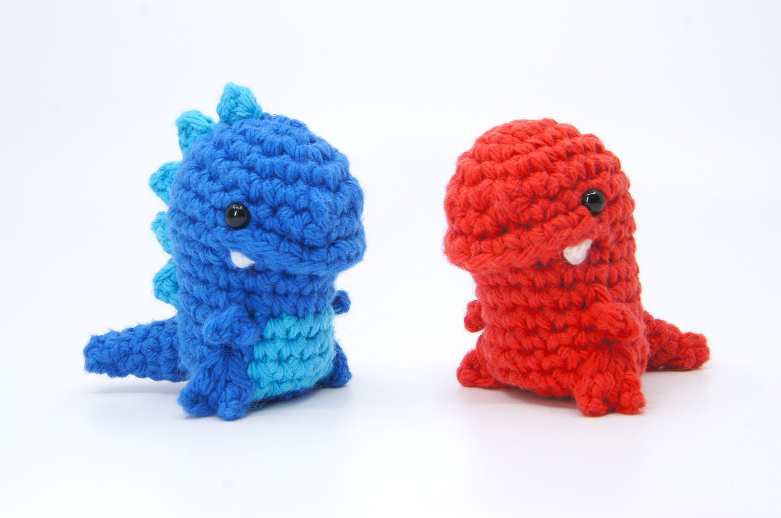 Crocheted Trex Dinosaur Keychain Etsy