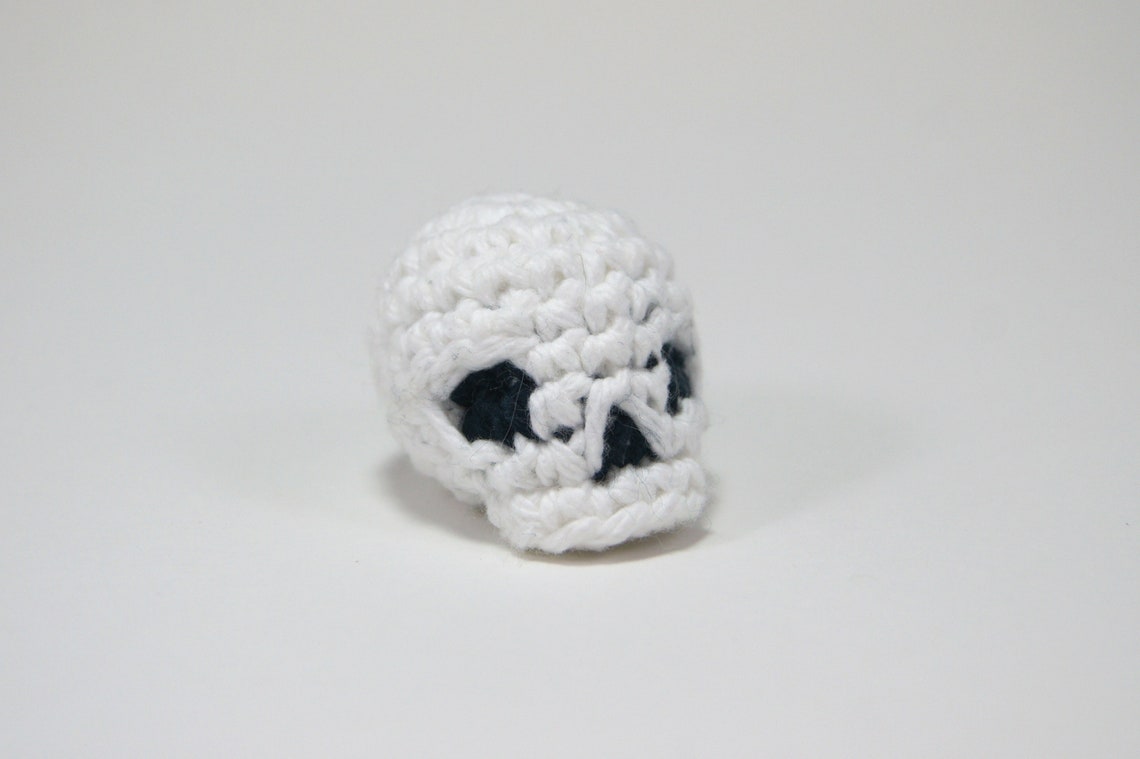 Skull Crocheted Amigurumi Keychain Etsy