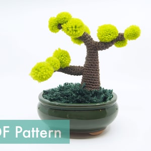 Crocheted Bonsai Tree PDF Pattern and Video Tutorial image 1