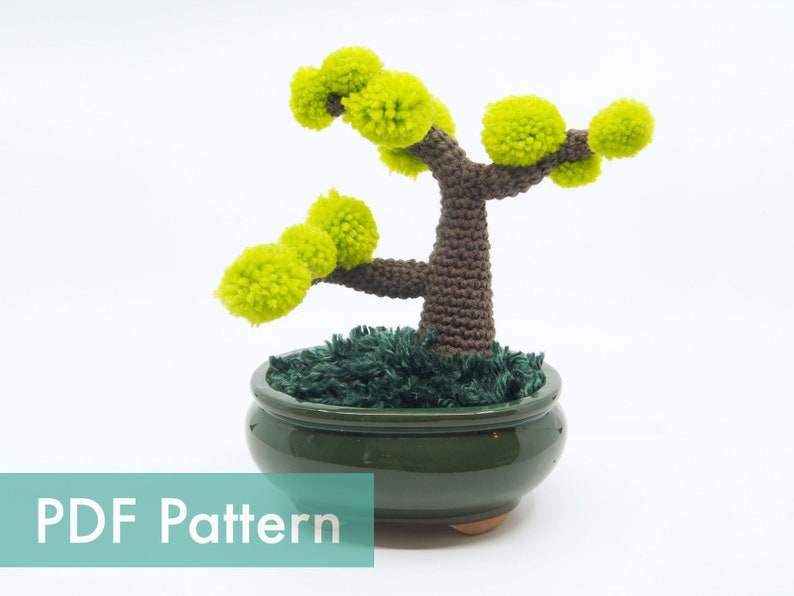 Crocheted Bonsai Tree PDF Pattern and Video Tutorial image 1