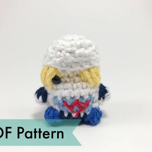 Sheik from Legend of Zelda Crocheted Amigurumi Finger Puppet PDF Pattern image 1