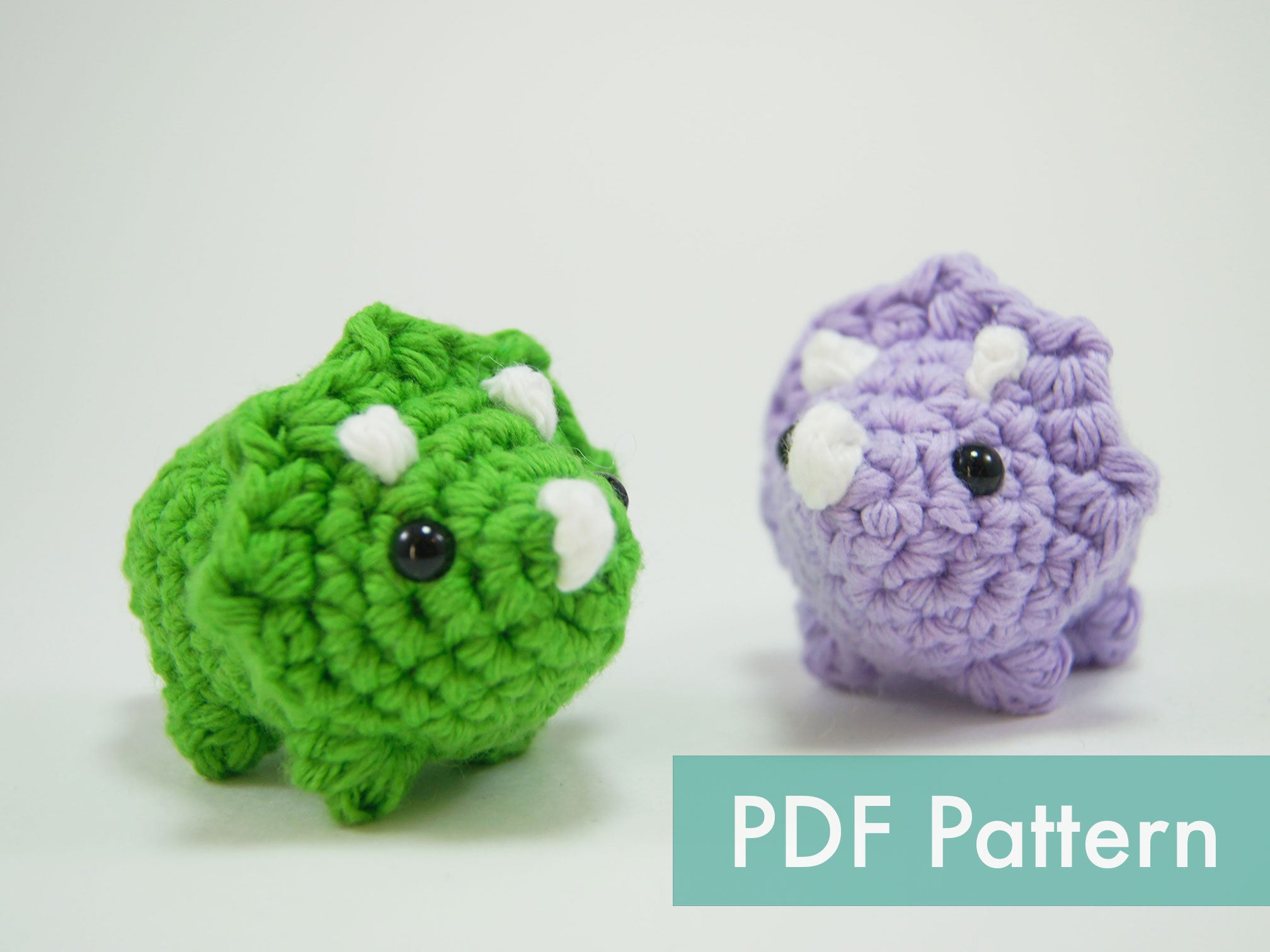 無料の編み物トリケラトプス恐竜あみぐるみ PDF パターン - Etsy 日本