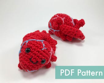 Anatomical Heart Crocheted Amigurumi PDF Pattern