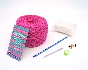 Beginner Crochet Kit - Easy First Crochet Starter Kit - DIY Craft Gift | Crocheting 101 Starter Kit: How to Crochet for Complete Beginners
