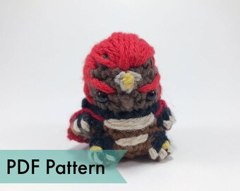 Ganon from Legend of Zelda Crocheted Amigurumi Finger Puppet PDF Pattern