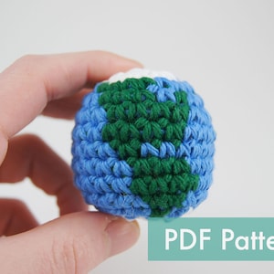 Planet Earth Crocheted Amigurumi PDF Pattern image 1