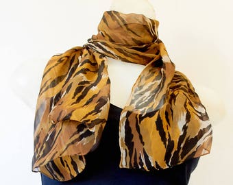 Animal Print Vintage Scarf