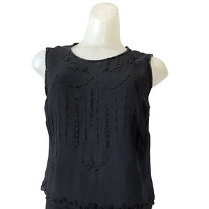 Vintage Black Beaded Top
