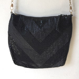 Vintage Whiting And Davis Black Metal Mesh Purse