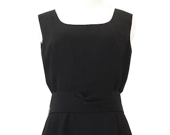 Robe Cocktail Noire Taille 8P Sarah Edward - Sans Manches - Occasion Très Bon état
