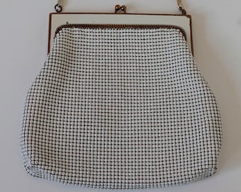 Whiting & Davis Vintage White Mesh Purse