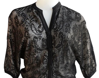 Black Vintage Lace Sweater