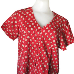 Red Vintage Blouse Made in India
