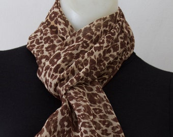 Leopard Print Vintage Scarf