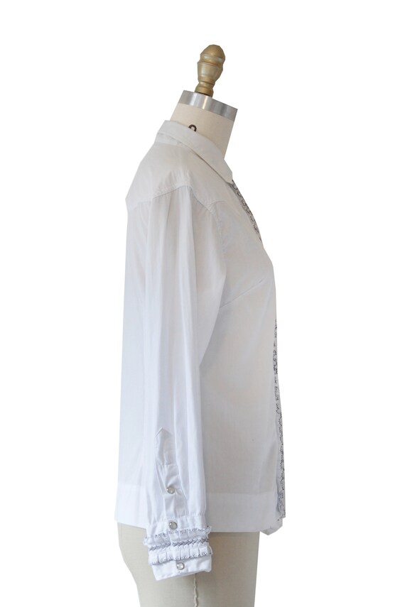 Vintage Tem-Tex Western Sportswear White Shirt - image 3