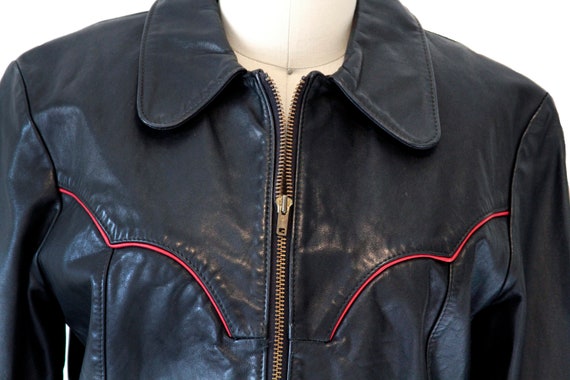 Vintage Black Leather Oshwahkon Jacket - image 1