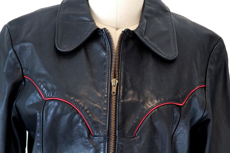 Vintage Black Leather Oshwahkon Jacket image 1