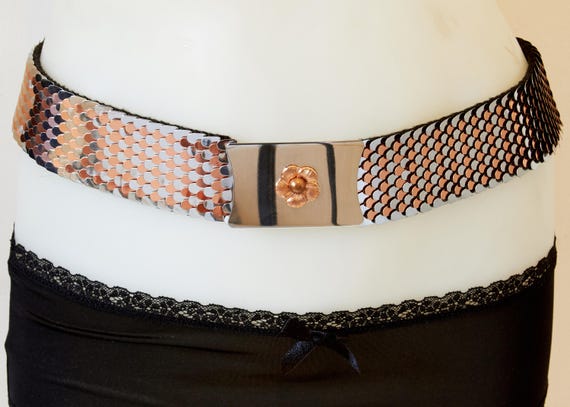 Vintage Gold Snake Pattern Belt with Rhinestone Buckle s-l400.jpg main image 2