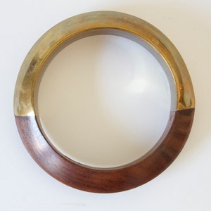 Wood Bangles Set With Bronze Accents image 2