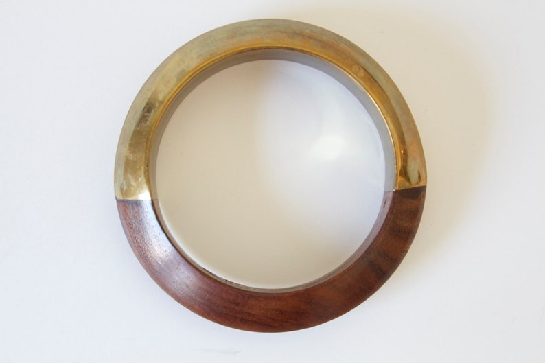 Wood Bangles Set With Bronze Accents image 2