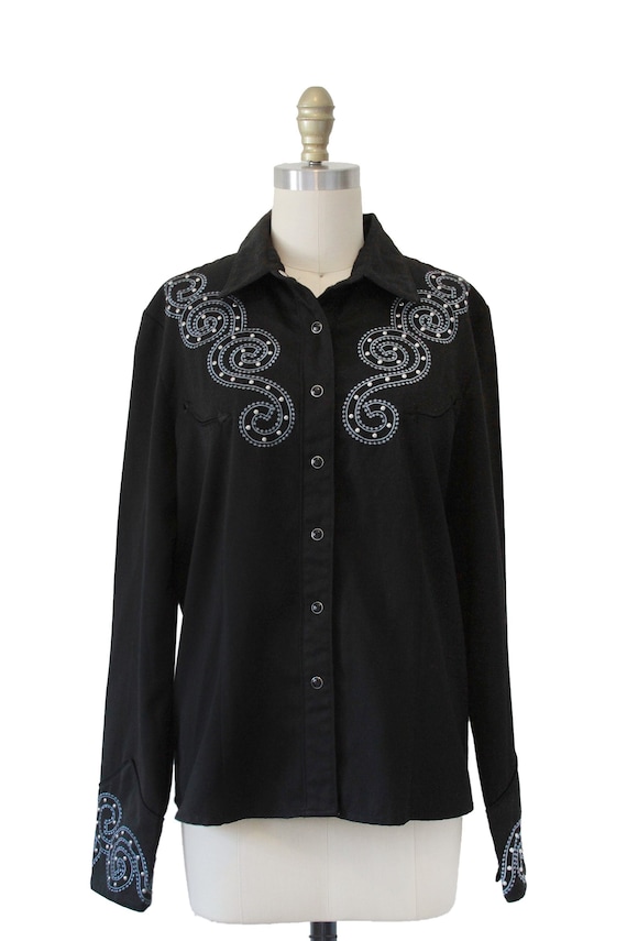 Vintage Black Scully Western Shirt