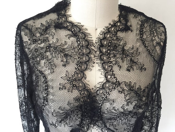 Vintage Lace Black Top - image 5