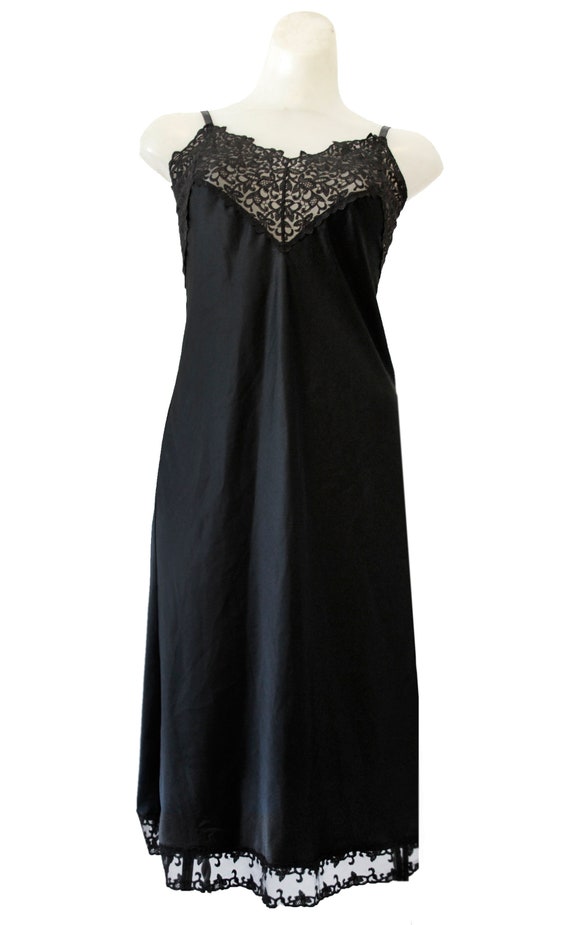 Black Vintage Slip Dress