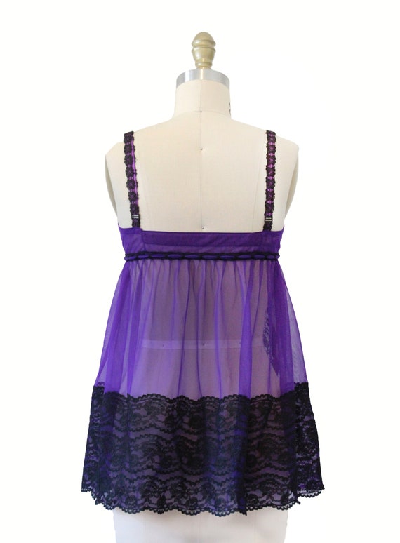 Vintage Fredrick's Of Hollywood Black And Purple … - image 3