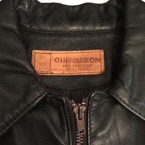 Vintage Black Leather Oshwahkon Jacket image 7