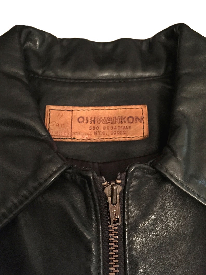 Vintage Black Leather Oshwahkon Jacket image 7