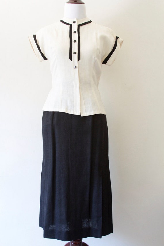 Black and White Vintage Suit Set