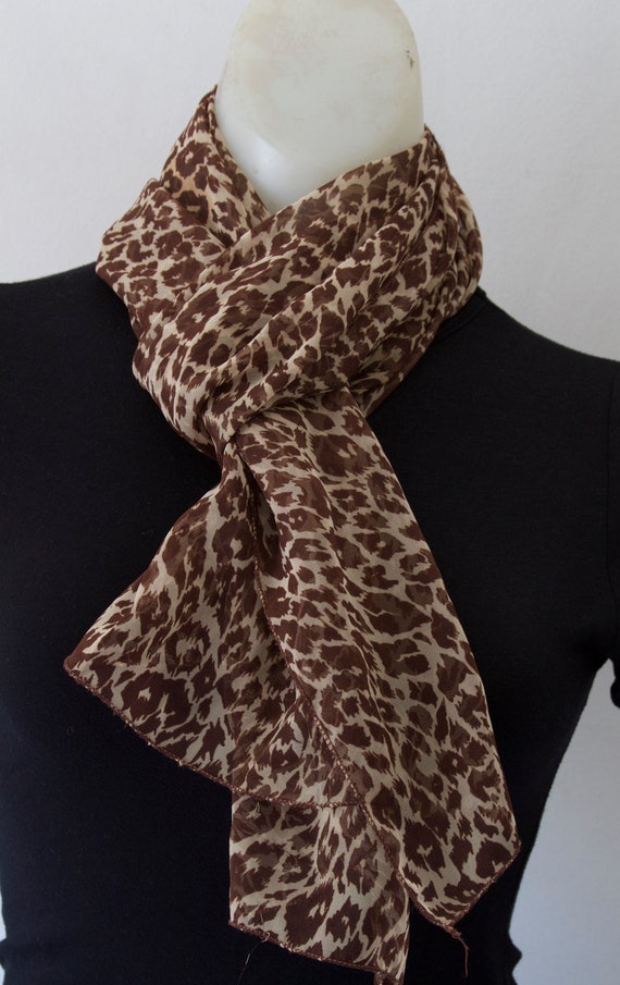 100% Wool Scarf Purple and Brown Leopard Print WO3015 – Yangtze Store