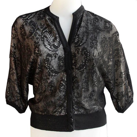 Black Vintage Lace Sweater
