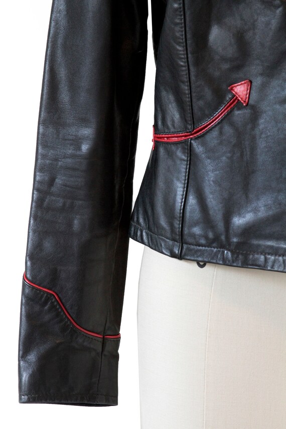 Vintage Black Leather Oshwahkon Jacket - image 6