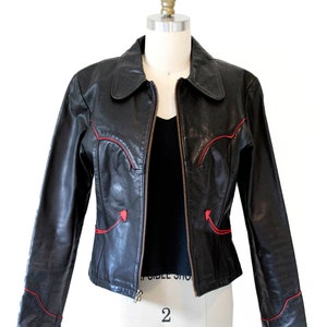 Vintage Black Leather Oshwahkon Jacket image 2