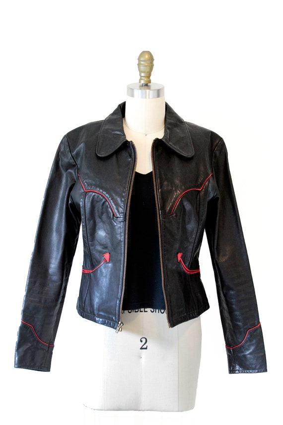 Vintage Black Leather Oshwahkon Jacket - image 2