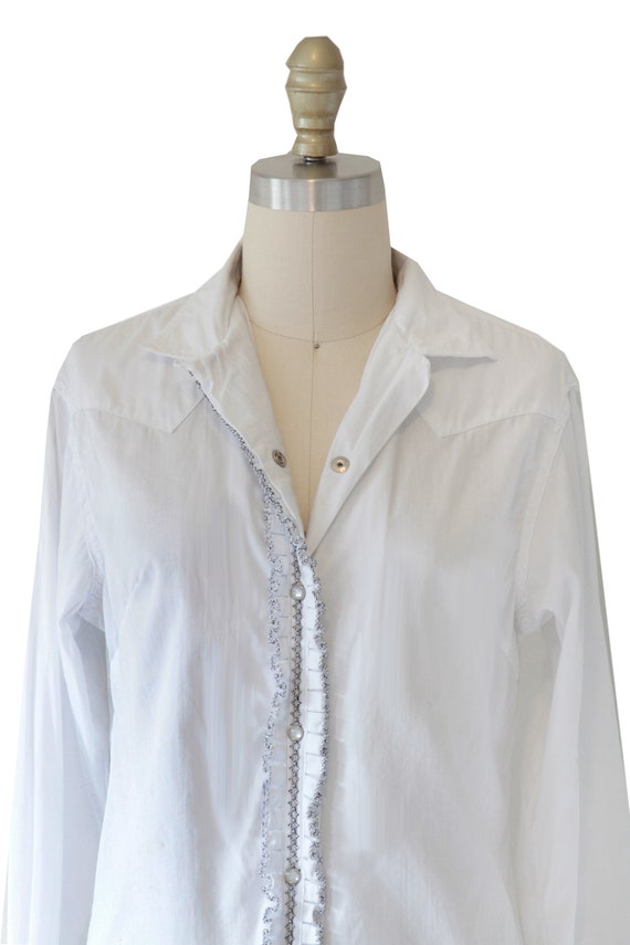 Vintage Tem-Tex Western Sportswear White Shirt - image 6